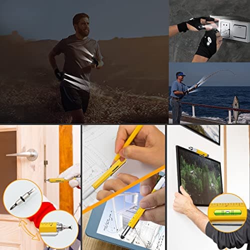 Gifts for Men - 6-in-1 Gift Set with Stainless Steel Tumbler,Multi-Tool Knife,LED Gloves & Tool Pen Keepsake Box | Last Minute Birthday, Father's Day Anniversary Box Gifts for Dad,Husband