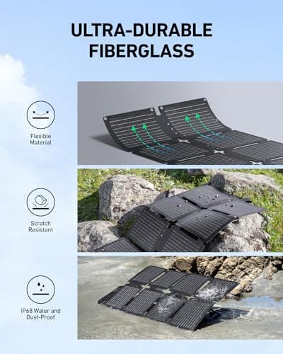 Anker SOLIX C200 DC Power Bank Station and 60W Solar Panel, 192Wh Portable Power Station, LiFePO4 Battery, 200W Solar Generator, for Outdoor, Camping, Traveling, and Emergencies