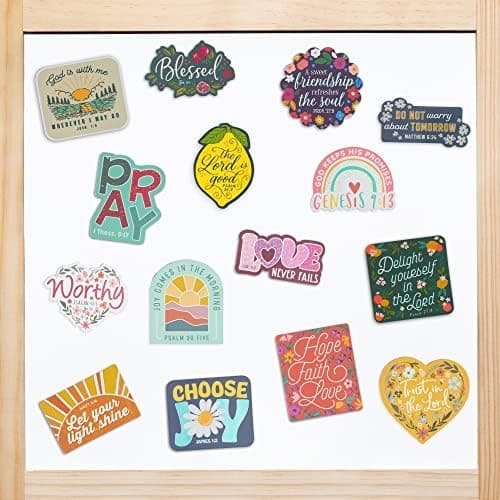 Christian Art Gifts Inspirational Refrigerator Scripture Magnet Set for Women with Bible Verses: Sweet Friendship - Proverbs 27:9 Multicolor Floral Designs, Home & Kitchen Decorations Size 2.8" x 2.8"