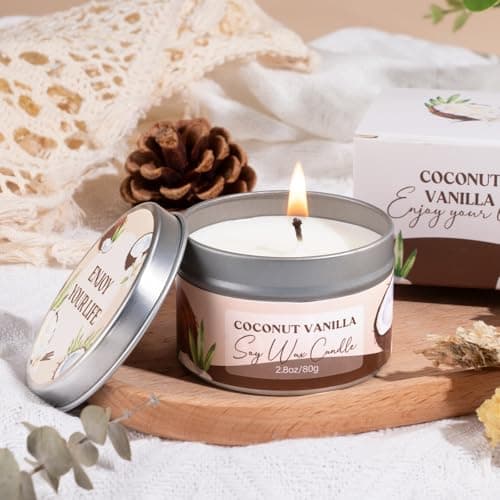 Spa Gift Baskets for Women, Vanilla Coconut Bath and Body Gifts Set for Women, Home Spa Self Care Gift, Relaxing Bath Set for Mom Wife Sister Friends Sister Girlfriend, Mother’s Day Thank You Gifts