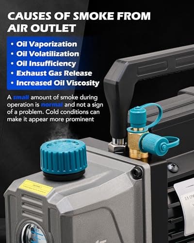 Orion Motor Tech Vacuum Pump, 3.5 cfm 1/4 hp HVAC Single Stage Vacuum Pump for R12 R22 R134a R410a R502, Auto AC Vacuum Pump Kit for Automotive Air Conditioner Resin Degassing & More, Oil Included