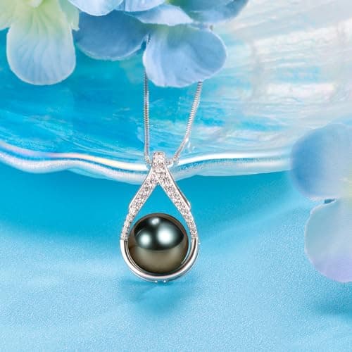 Gifts for women Mom her Girlfriend grandma Wife on Christmas Day Mothers Day Valentines Birthday Gifts Wedding Gift Jewelry Anniversary Tahitian Black Pearl Necklaces