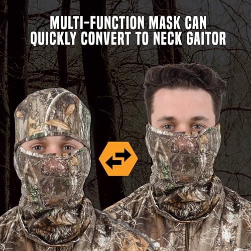 Allen Company Vanish Stretch Fit Camouflage Balaclava, Camo Hunting Face Cover