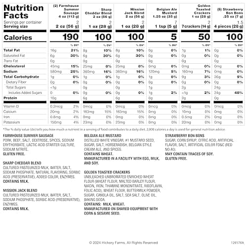 Hickory Farms Farmhouse Meat & Cheese Food Gift Basket (Small) - Box Set | Charcuterie Board Food | Summer Sausage | Father's Day | Mother's Day | Easter | Christmas | Holiday | Housewarming | Gourmet | Sympathy | Care Package