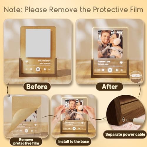 Spotify Decorative Plaque Personalized Gifts, Custom Gifts for Him Her, Customized Picture Frame for Boyfriend Girlfriend Couple Wife Women on Anniversary Birthday