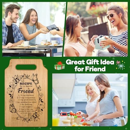 Best Friend Birthday Gifts for Women Men, Christmas Decorations for Bestie BFF Sister, Friendship Gifts for Women Friends Her Him Female Male Boys Girls, Funny Best Friend Cutting Board Gifts Ideas