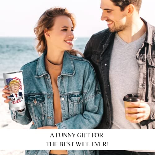 Gifts for Wife from Husband - Wedding Anniversary for Women, Birthday, Christmas, Valentines Day, Mothers Day Gifts for Her - Wife Gift Ideas - 20 Oz Stainless Steel White Tumbler