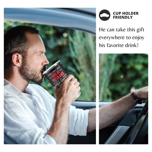 Gifts for Husband from Wife - Fathers Day Gift for Husband - Wedding Anniversary, Birthday, Christmas Gifts for Him - Romantic Love Gift Ideas for Him from Wife - 20 Oz 2-sided Tumbler