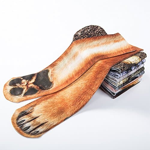 NDLBS Funny Christmas Gifts Novelty 3D Animal Paw Socks Stocking Stuffers for Adult Women Men Teens Gag White Elephant Gifts
