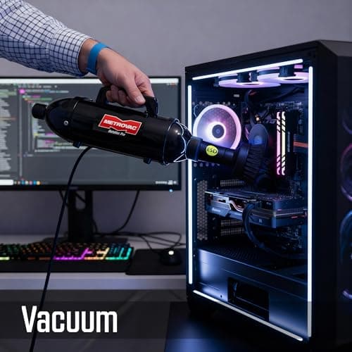 METROVAC DataVac® ESD Safe Pro Series MDV-1ESD, Compact Computer Vacuum & Blower for Electronics, Anti-Static, HEPA Filtration, and Durable