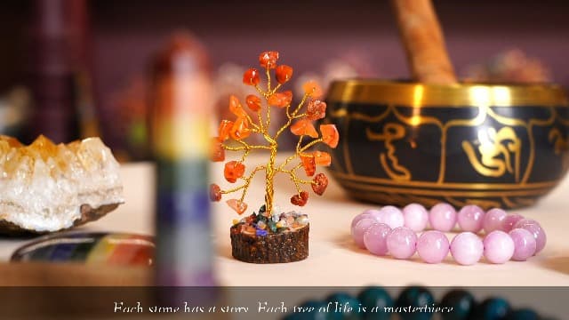 Chakra Healing Crystal Tree Set of 12, Thoughtful Gifts for Women, Office Desk Decoration, Home, Shelf Decor for Positive Energy, Money, Reiki Healing, Good Luck, Birthday Gifts for Mom Love Ones