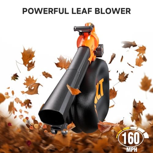 AIVOLT Brushless Leaf Blower Vacuum Mulcher 40V, Cordless Leaf Vacuum with 40L Bag, Turbo Power, 2x4.0Ah Batteries & Charger, 3-in-1 for Lawn Care, Patio Cleaning