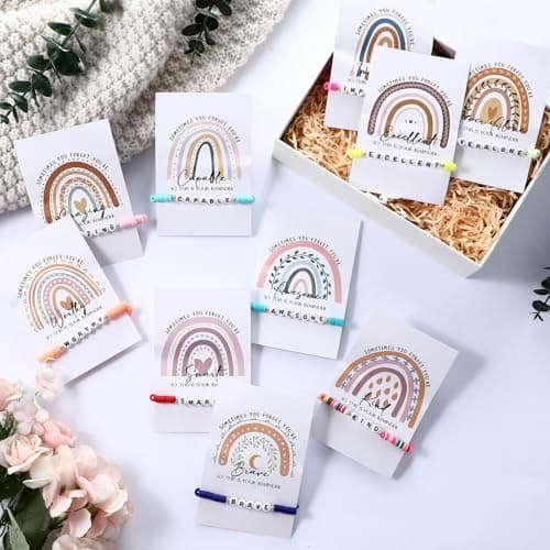 Motivational Mental Health Gifts Friendship Inspirational Bracelets Bulk Our Class Is a Family Bracelets for Student Employee