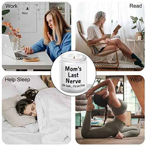 Gifts for Mom from Daughter, Son - Funny Mom Birthday Gifts - Mother's Day Gift for Mommy Mama - Mom's Last Nerve Scented Candle