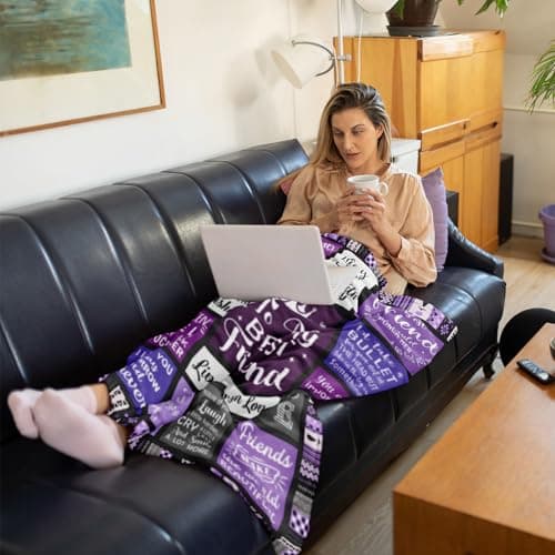 Best Friend Birthday Gifts for Women, Best Friend Blanket 60"x50", Gifts for Best Friend Woman, Bestie Gifts for Women, Friendship Gifts for Women Friends, Christmas Throw Blankets Gifts for Friends