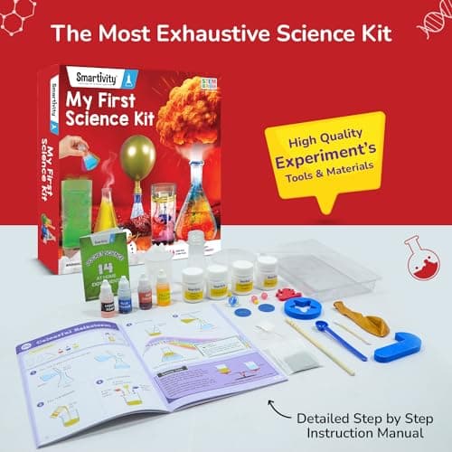 Smartivity My First Science Experiment Kit for Kids Ages 6, 7, 8, 9, 10, 11, 12 Years | 50+ Experiments I Christmas, Birthday Gift I Science Projects for Boys & Girls, STEM Toys for 6-12 Years