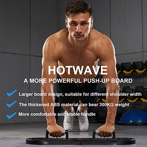 HOTWAVE Push Up Board Fitness, Portable Foldable 20 in 1 Push Up Bar at Home Gym, Pushup Handles for Floor. Professional Strength Training Equipment For Man and Women,Patent Pending