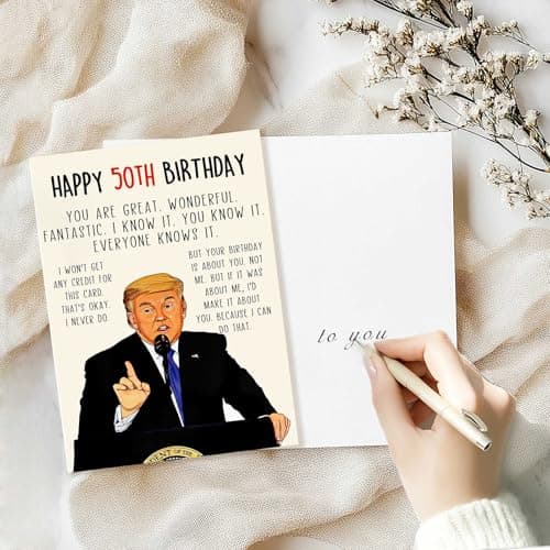 Funny 50th Birthday Card, Great 50th Birthday Gifts, Naughty Birthday Card for Him Her, Great 50 Years Old Birthday Decorations for Parents