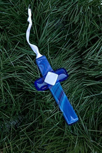 Sentimental Gift For Dad From Daughter Or Son For Father's Day/Christmas/Birthday- Handmade in USA Glass Cross with Poem- Gift for Dad Who Has Everything