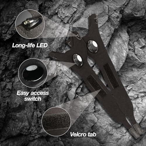 Mylivell Handsfree LED Flashlight Gloves, Fathers Day dad Gifts for Fishing dad, Camping Flashlight Gadgets for Men, Gloves with Lights for Working on Cars, Handy Mens Gifts, Mens Tools Gifts