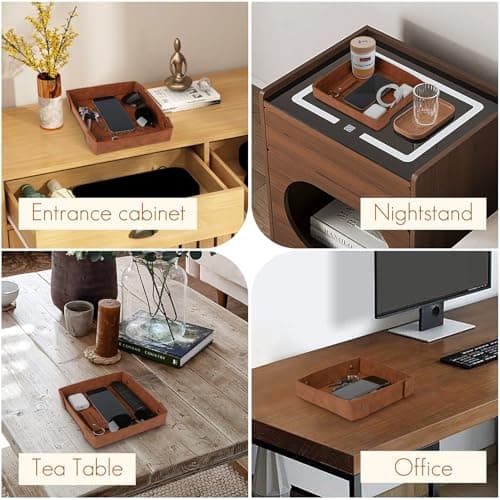 Gifts for Boyfriend, Husband, Romantic Gifts for Him, Mens Birthday Gifts Idea - Premium PU Leather Valet Tray - Best Mens Gifts for Birthday Anniversary