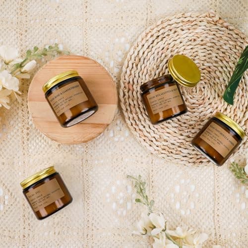 8 Pack Candles for Home Scented,Aromatherapy Jar Candle Gifts for Women, Natural Soy Wax Amber Candle Set, Scented Candles Set for Birthday Valentine Mother's Christmas Day Present