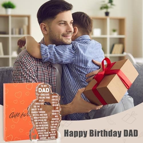 Dad Gifts from Son -Dad Birthday Gift from Son -Dad Christmas Valentines Easter Gifts Idea Daddy New Dad To My Best Dad Ever Gifts Father's Day Desk Decor Acrylic Plaque Sign