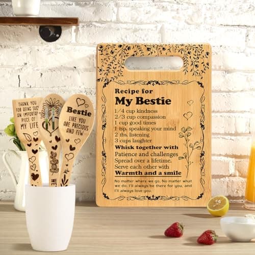 To My Bestie Gifts for Friendship Gifts for Women Friends Birthday Christmas Gifts Ideas for BFF Bestie Soul Sister Bestie Gifts for Women Friend BFF Gifts Best Friend Cutting Boards for the Kitchen
