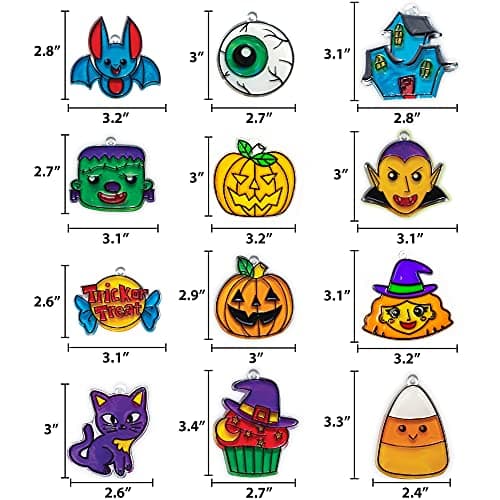 Made By Me Create Your Own Halloween Window Art by Horizon Group USA, Make 20 Projects, Includes Suncatcher Frames & Window Clings, Glow-in-The-Dark Paint, Paint Tubes, Suction Cups & Cording,Multi