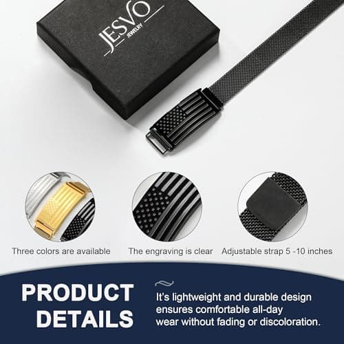 To My Dad/New Dad/Stepdad/Father-in-Law Bracelet, Adjustable Stainless Steel American Flag Bracelet Jewelry, Birthday Valentine Father’s Day Gifts