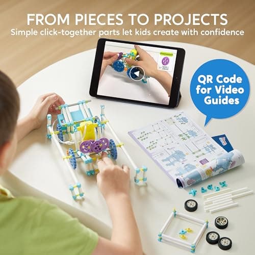 Klever Kits 36-in-1 Motor Robotic Kits, Make Your Own Kids Craft Kits Educational STEM Toys for Ages 8-13 Boys and Girls, Science Gifts for 8 Years Old