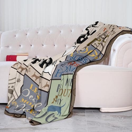 XALAZY Dog Mom Gifts for Women Blanket 50" X 60", Dog Mom Gifts for Dog Lovers& Owners, Best Dog Blanket Throw