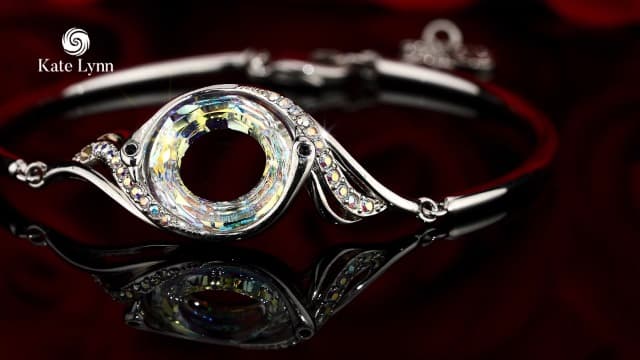 Kate Lynn "Rise From the Ashes" Phoenix Bracelet Made with Crystals from Austria, Adjustable Bangle Bracelet for Women 7"+2", Packaged with Jewelry Box, Birthday Gift for Women, Symbol of Luck and Renewal