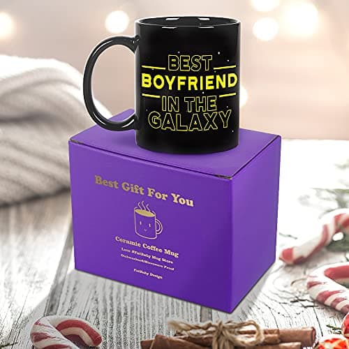Fatbaby Best Boyfriend in the Galaxy Coffee Mug,Funny Birthday Valentine's Day Christmas Gifts For Boyfriend Him Tea Cup 11 oz