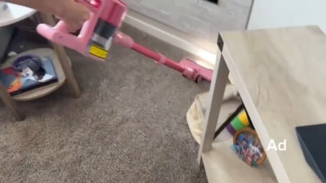 Cordless Vacuum Cleaner, 38Kpa Powerful Stick Vacuum Cleaner with 45mins Rechargeable Battery, LED Anti-Tangle Brush, 8-in-1 Handheld Vacuum Cleaners for Home/Pet Hair/Carpets/Floors, Pink