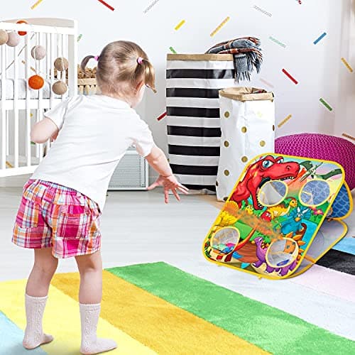 Bean Bag Toss Game for Kids - Cornhole Board Outdoor Toys for Toddlers -Party Activities Carnival Outside Yard Backyard Beach Lawn Games Toy for Kid Boys Girls Age 3 4 5 6 7 8 Year Old Birthday Gifts