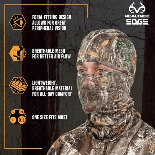 Allen Company Vanish Stretch Fit Camouflage Balaclava, Camo Hunting Face Cover