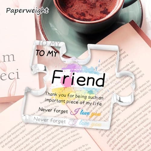 Friend Gifts for Women, Gifts for Friends - Acrylic Puzzle Piece Plaque Friend Gifts 4.7×3.8×0.6inch, Birthday Gifts for Women Friendship, Cool Gifts for Female Friend
