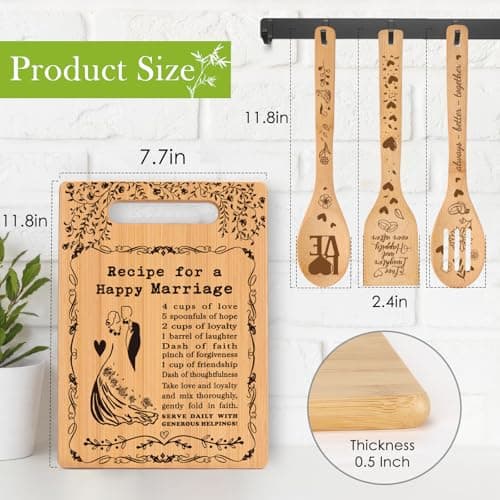 Wedding Gifts for Couples Marriage Cutting Boards Anniversary Newlywed Gift for Friend Inspiring Marriage Gifts Bridal Shower Gifts for Bride Cutting Boards for the Kitchen