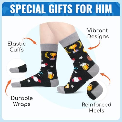 HAPPYPOP Awesome Gifts For Men - Cool Gifts For Son Brother Uncle Nephew Dad Husband, Funny Men Socks