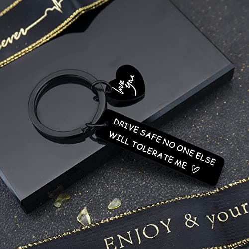 Mens Fathers Day Dad Gifts for Him Naughty Birthday Bf Gifts Anniversary Keychain for Men Sweetest Day for Him Husband Boy Friend Drive Safe Couples from Girlfriend Wife Gift Her Fiance Christmas