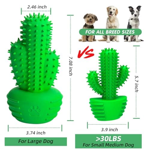 Dog Chew Toys Dog Toothbrush Stick Teeth Cleaning Brush Dental for Medium Large Dog, Puppy Christmas Easter Birthday Gifts, Outdoor Squeaky Toys for Aggressive Chewers Interactive Tough Toys