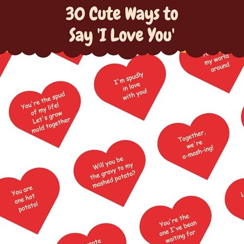 Gift for Husband or Boyfriend - Cute Potato Crochet with 30 Romantic Signs for Him | I Love You Gift Idea for Couples Anniversary, Engagement | Birthday Gift for Men from Wife or Girlfriend