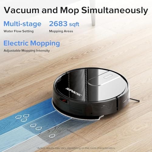 ROPVACNIC Robot Vacuum Cleaner Robot Vacuum and Mop Combo with 4000Pa Suction, Personalized Cleaning Adjustments, Self-Charging Robotic Vacuum Cleaner, Advanced Obstacle Avoidance