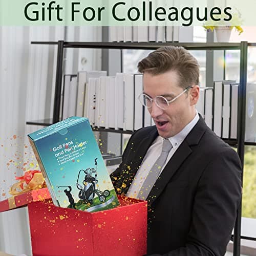 Gifts for Men, Golf Pen Holder Desk Accessories for Men Women Golfers, Birthday Graduation Gifts for Him Her, Dad Gifts for Dad Husband from Daughter Son Wife, Funny Home Office Decor Gadgets for Boss