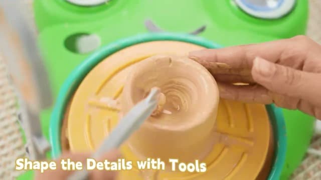 Pottery Wheel for Kids - Complete Pottery Painting Kit Arts and Crafts for Kids Ages 8-12 with 3 Pack Air Dry Clay Art Supplies Toys for Girls Boy Birthday Gift for 6 7 8 9 10 11 12+