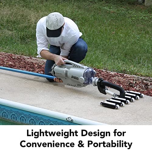 POOL BLASTER Pro 2000 Commercial Pool Vacuum - Cordless Rechargeable Hose-Free, up to 2 Hour Runtime, Sealed Battery and Two Vacuum Heads for Vinyl, Fiberglass, Concrete and Gunite In-Ground Pools