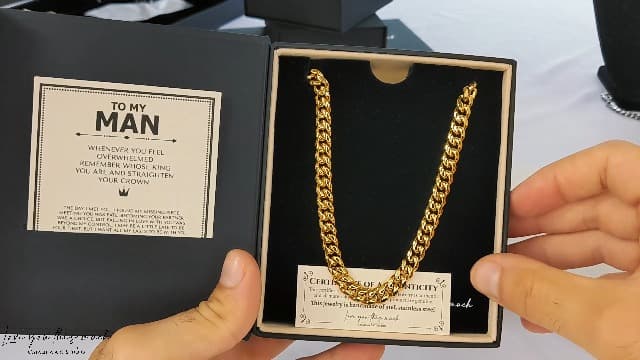 To My Man Steel Cuban Necklace - Meaningful & Romantic Gift