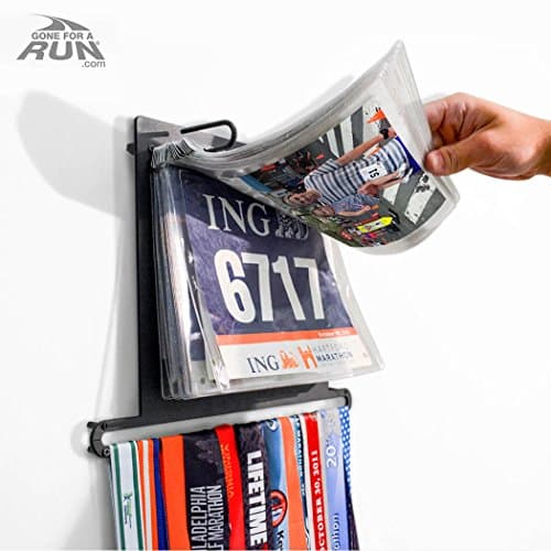 Gone For a Run BibFOLIO Plus Race Bib Holder and Running Medal Hanger Display | Race Medal Holder Display and Running Bib Holder for Runners | Race Bib and Race Medal Display for Runners