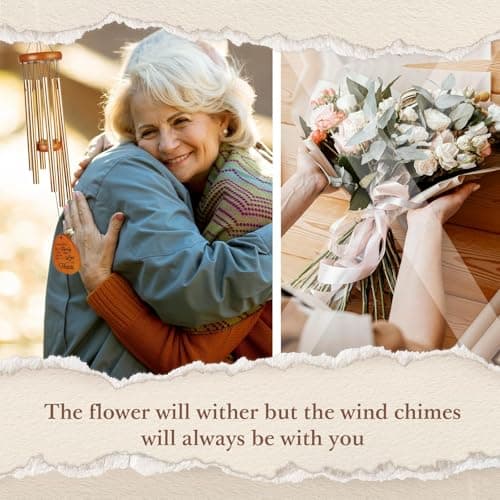 50th Wedding Anniversary Wind Chime, Happy 50th Anniversary Romantic Gifts for Couple, Parents, Wife, Husband, Friends, Golden Anniversarys Keepsake Gifts Ideas